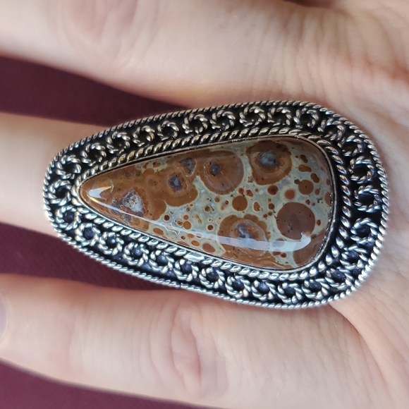 New Asteroid Jasper Silver Ring. - Picture 2 of 11